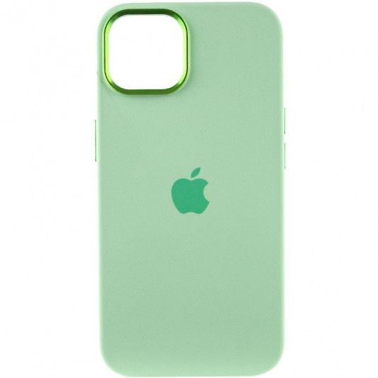 Чохол Silicone Case Metal Buttons (AA) для Apple iPhone 13 (6.1"), Зелений / Pistachio
