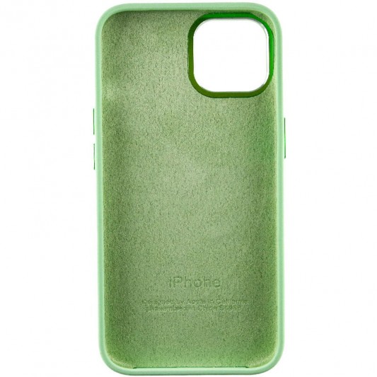 Чохол Silicone Case Metal Buttons (AA) для Apple iPhone 13 (6.1"), Зелений / Pistachio - зображення 3 