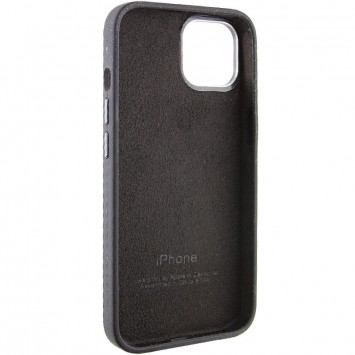 Чорний чохол Silicone Case Metal Buttons (AA) для Apple iPhone 13 (6.1") з металевими кнопками