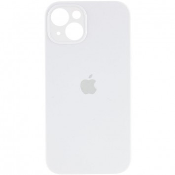 Білий силіконовий чохол з повною захисною камерою для Apple iPhone 13 (6.1") виробника Silicone Case Full Camera Protective (AA)