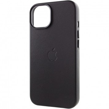 Черный кожаный чехол AA Plus для iPhone 13 с технологией MagSafe, обеспечивающий надежную защиту и удобное использование.