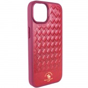 Кожаный чехол для Apple iPhone 14 Plus (6.7"") - Polo Santa Barbara Red