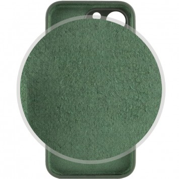 Зеленый силиконовый чехол для Apple iPhone 14 Pro Max (6.7") с полной защитой камеры, цвет - Cyprus Green.