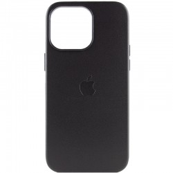Шкіряний чохол Leather Case (AAA) with MagSafe для iPhone 14 Pro Max, Midnight