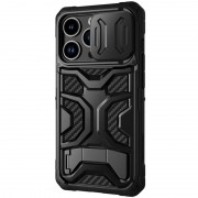 TPU+PC чехол Nillkin CamShield Adventurer Pro (шторка на камеру) для Apple iPhone 14 Pro Max (6.7"), Armor Black