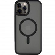 TPU+PC чохол для iPhone 14 Pro Max - Metal Buttons with MagSafe Чорний