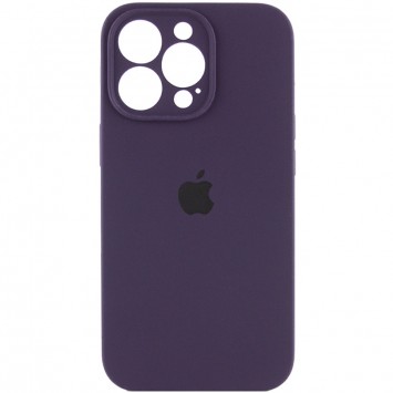 Фиолетовый чехол Silicone Case Full Camera Protective (AA) для iPhone 14 Pro в цвете Elderberry