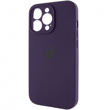 Фиолетовый чехол для iPhone 14 Pro модели Silicone Case Full Camera Protective (AA) с дополнительной защитой для камеры.