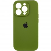 Чохол Silicone Case Full Camera Protective (AA) для Apple iPhone 14 Pro (6.1"), Зелений / Dark Olive