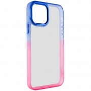 Чехол для Apple iPhone 14 (6.1"") - TPU+PC Fresh sip series Розовый / Синий