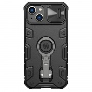 TPU+PC чехол Nillkin CamShield Armor Pro no logo (шторка на камеру) для Apple iPhone 14 (6.1"), Черный