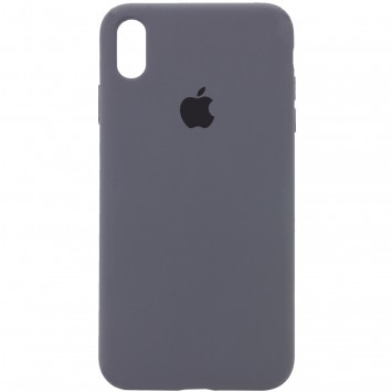 Сірий чохол Silicone Case Full Protective (AA) для iPhone X/XS (5.8"") - Dark Grey