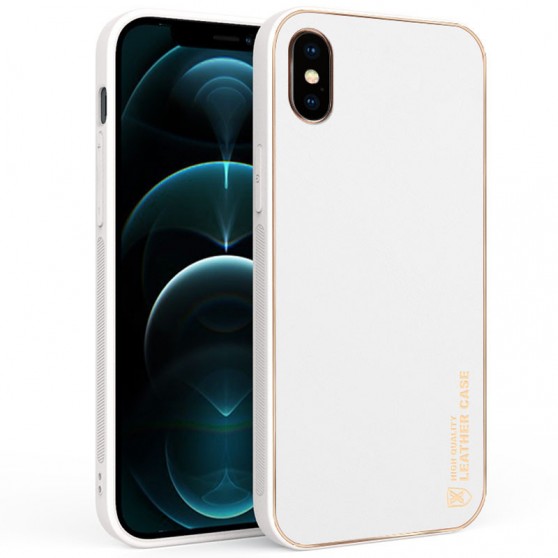 Кожаный чехол Xshield для Apple iPhone XR (6.1"") (Белый / White)