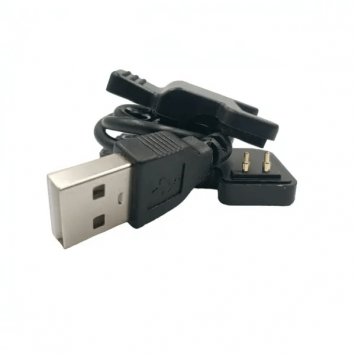 Универсальный USB-кабель с двумя пинами диаметром 4 мм, предназначенный для зарядки умных часов.