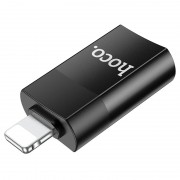 Переходник Hoco UA17 Lightning Male to USB Female USB2.0, Черный