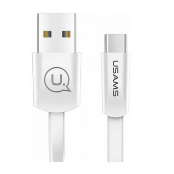Білий дата кабель USAMS US-SJ200 USB to Type-C 2A 1.2m для швидкої зарядки та передачі даних