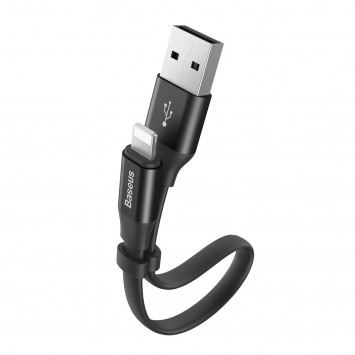Чорний дата кабель Baseus Nimble Portable USB to Lightning 23 см, модель CALMBJ-B01