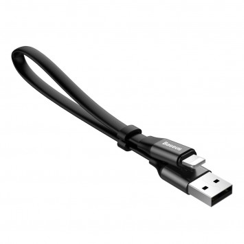 Чорний дата-кабель Baseus Nimble Portable USB to Lightning 23см модель CALMBJ-B01