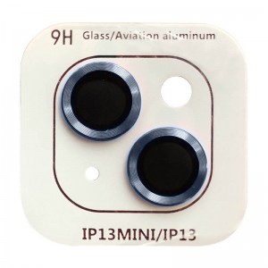 Защитное стекло на камеру для Apple iPhone 13 mini / 13 - Metal Classic (в упак.) Синий / Blue