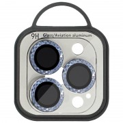 Защитное стекло Metal Shine на камеру (в упак.) для Apple iPhone 13 Pro / 13 Pro Max, Голубой / Sierra Blue