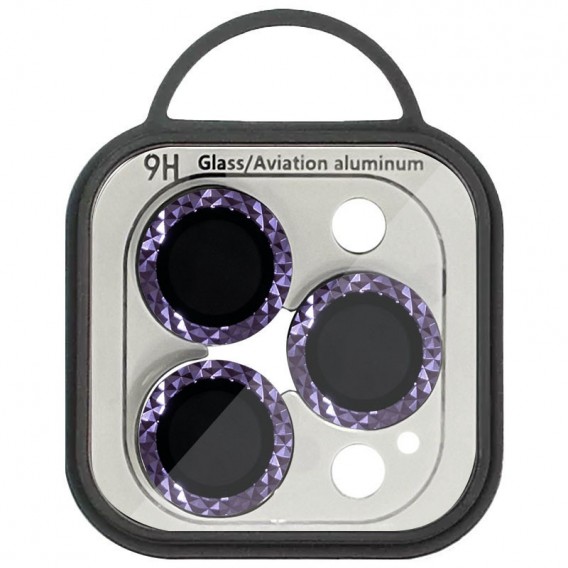 Захисне скло Metal Shine на камеру (в упак.) Apple iPhone 14 Pro (6.1") / 14 Pro Max (6.7"), Темно-Фіолетовий / Deep Purple