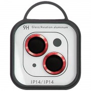 Защитное стекло на камеру для Apple iPhone 14 (6.1"") / 14 Plus (6.7"") - Metal Classic (в упак.) Красный / Red