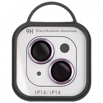 Защитное стекло на камеру для Apple iPhone 14 (6.1"") / 14 Plus (6.7"") - Metal Classic (в упак.) Фиолетовый / Purple - Защитные стекла для iPhone 14 - изображение 1