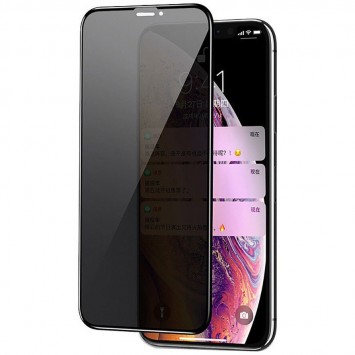 Защитное стекло Privacy 5D (полное прикрепление) для смартфона Apple iPhone 11 Pro Max / XS Max с диагональю экрана 6,5 дюймов