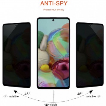 Захисне скло анти-шпигун на Samsung Galaxy A41 - Privacy 5D (full glue) - Захисні стекла та плівки для Samsung Galaxy A41 - зображення 1 