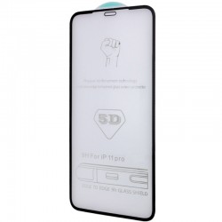 Захисне скло 5D Hard для iPhone 11 Pro / X / XS (full glue), (Чорний)