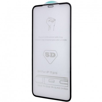 5D Hard Full Glue захисне скло для iPhone 11 Pro / X / XS, Чорний