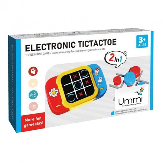 Портативная интерактивная игра Ummi ME-252 2in1 Electronic Tic-Tac-Toe - изображение 4