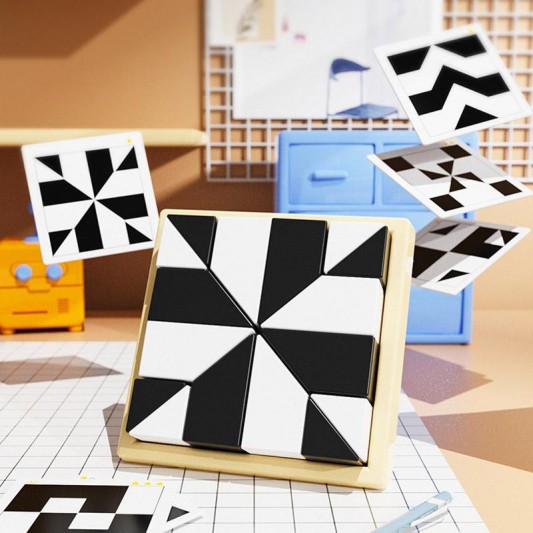 Настольная интерактивная игра Ummi ME-149 Hidden Black and White Blocks - изображение 3