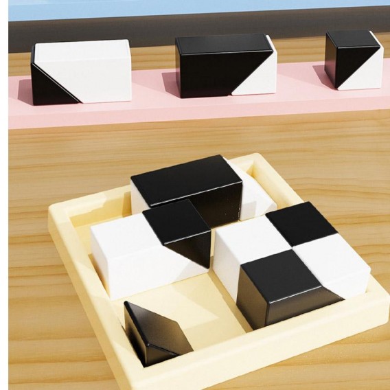 Настільна інтерактивна гра Ummi ME-149 Hidden Black and White Blocks