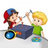 Настольная интерактивная игра Ummi 707-88 Nail Hammering Game Blue