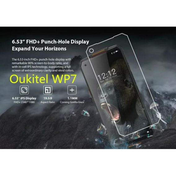 Загартоване захисне скло на Oukitel WP7 Повнорозмірне Прозоре