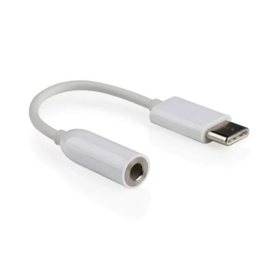 Перехідник з type c на аудіо 3.5 mm Білий
