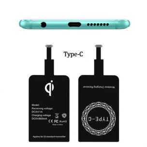 Універсальний ресивер (приймач) для безпровідної зарядки Type C Чорний
