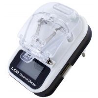 Універсальний зарядний пристрій HY02 з дисплеєм і USB Чорний