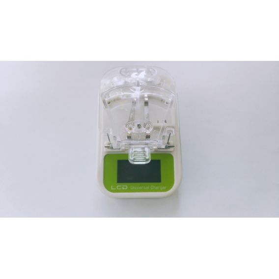 Універсальний зарядний пристрій HY02 з дисплеєм і USB Зелений