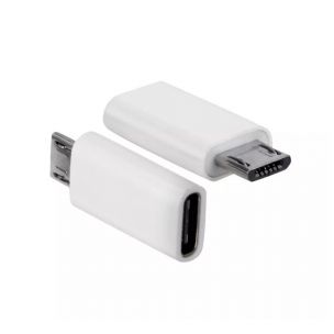 Переходник с Micro на TYPE-C для смартфонов и других устройств / Белый Переходник с Micro на TYPE-C для смартфонов и других устройств / Белый