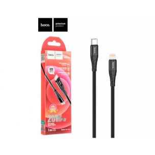 Кабель Hoco. DU02 Max / Type-C - Lightning / для смартфонов / 1 метр / Нейлоновое сплетение / Черный