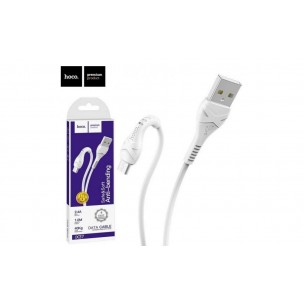 Кабель Micro – USB hoco. X37 для смартфонов / 1 метр / до 2.4 Ампера / Белый