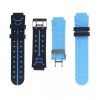 Ремінець силіконовий для дитячих годинників Q60 Q80 Q90 Q100 Q750 T7 S4 Y19 Y21 / 16 mm / Чорно-блакитний