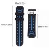 Ремінець силіконовий для дитячих годинників Q60 Q80 Q90 Q100 Q750 T7 S4 Y19 Y21 / 16 mm / Чорно-блакитний