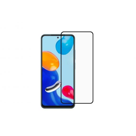 Загартоване захисне скло на Xiaomi Redmi Note 11 / Чорна рамка