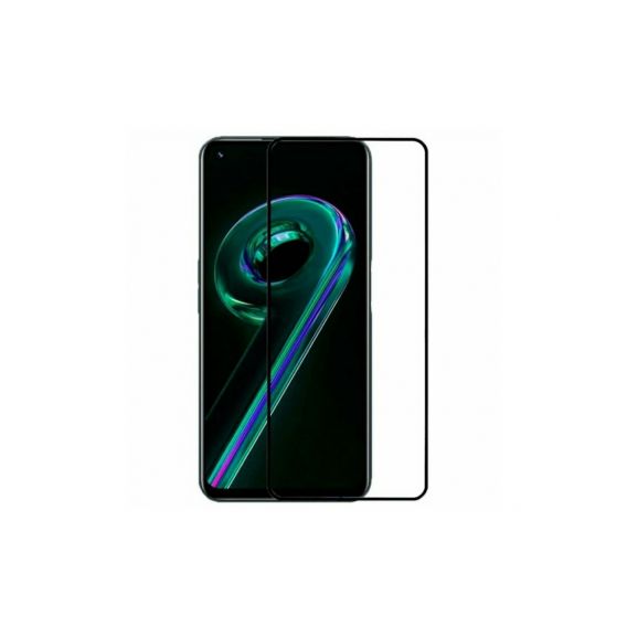 Загартоване захисне скло на смартфон Realme 9 (4G) / Чорна рамка