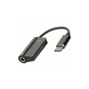 Переходник, кабель AUX XGW639 (раздвоитель) 2 в 1 с Type-c на аудио 3,5 мм и питание Type-c / Черный Переходник, кабель AUX XGW639 (раздвоитель) 2 в 1 с Type-c на аудио 3,5 мм и питание Type-c / Черный