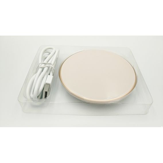 Безпровідний зарядний пристрій LFX-01 / Швидка зарядка 5-9 вольт / 10 Ват / 1.67-2 Ампера / Золотий