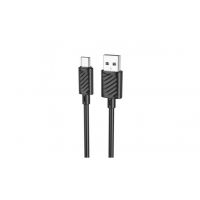 Кабель Hoco X88 / Lightning - USB для Iphone / Швидка зарядка до 2.4 ампера / 1 метр / Чорний